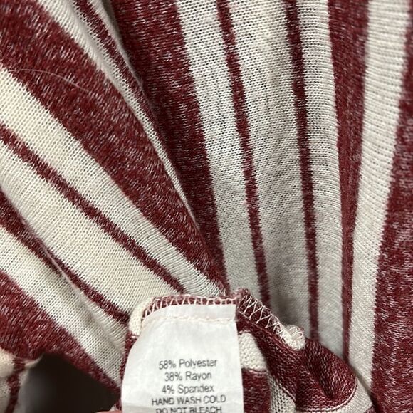 Lazy Sundays striped v-neck faux wrap bell sleeve blouse - Picture 6 of 6